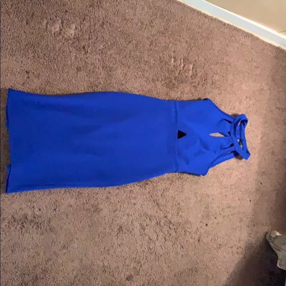 Royal Blue Sexy Detailed Dress